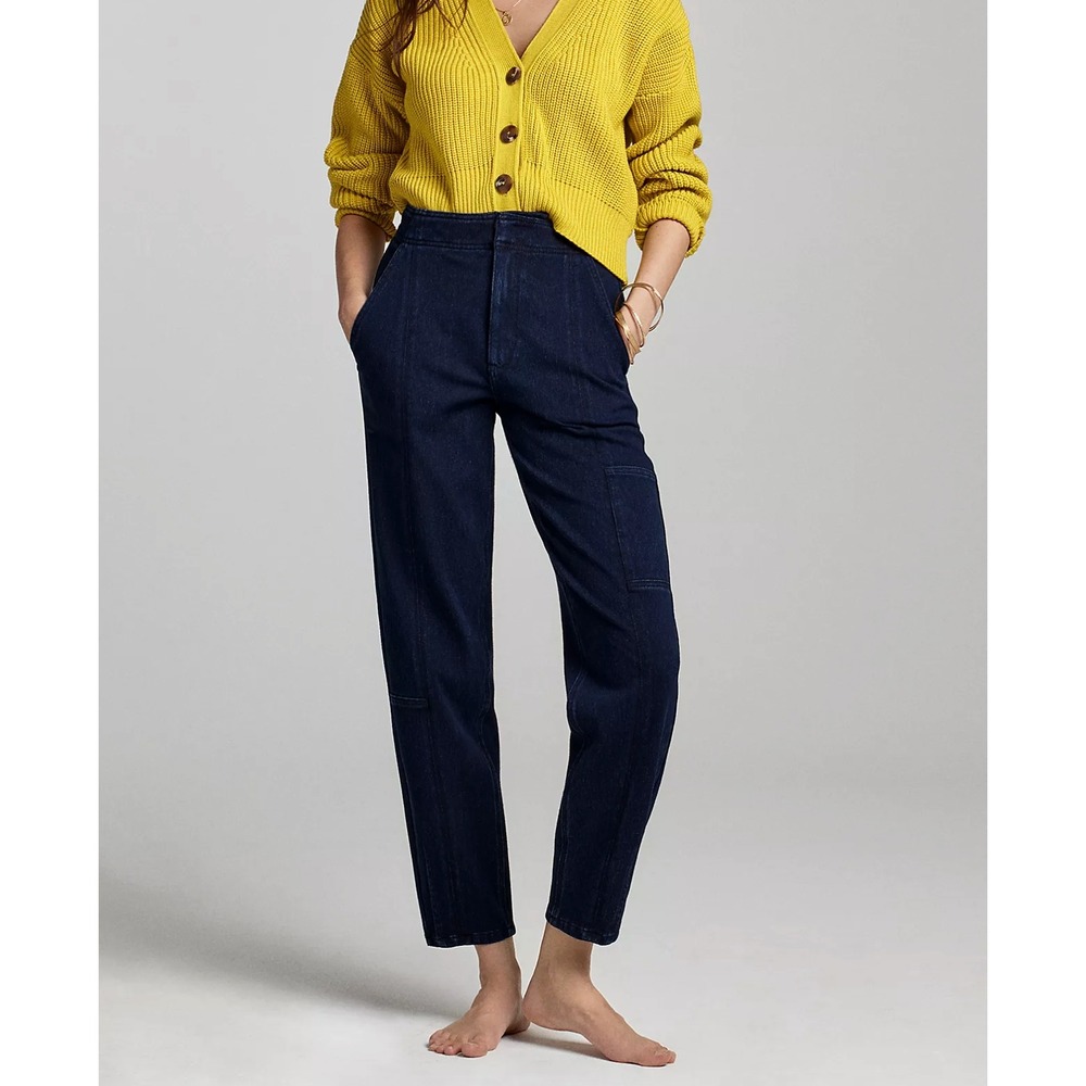 Anthropologie Pilcro High Rise Relaxed Jogger Jeans Dark Wash 27